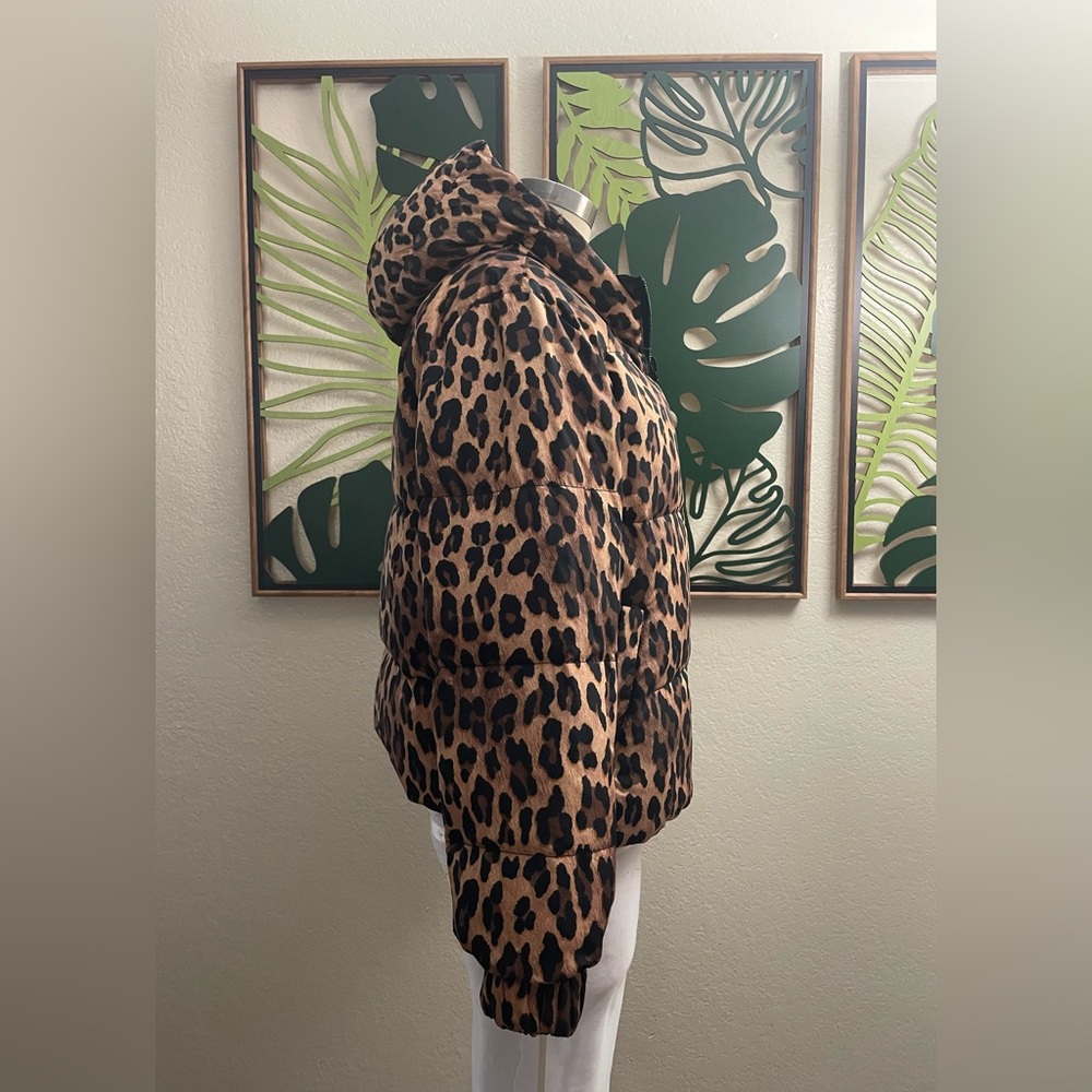 Alice and Olivia Durham Reversible Puffer Black Hoodie Jacket - Picture 15 of 16